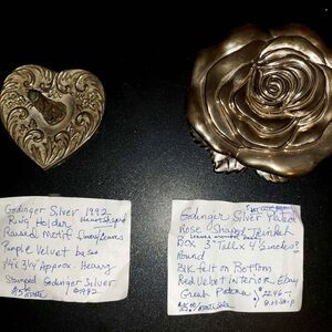 Godinger Silver Plated Stamped. Estate Items. Trinket Holder and Ring Holder.